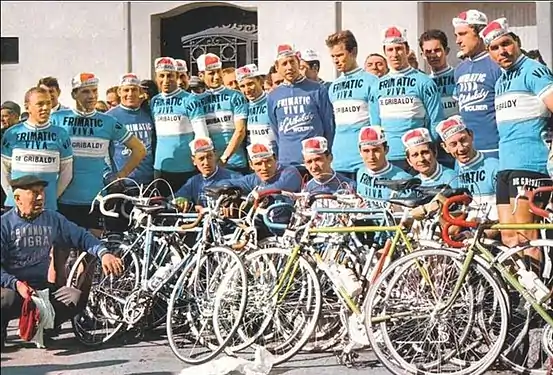 1969 : Équipe Frimatic-Viva-de Gribaldy, avec Joaquim Agostinho à droite.