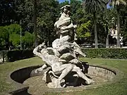 Le groupe, appelé « poêlée » dans les jardins de la piazza Vittorio Emanuele II.