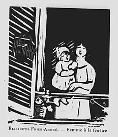 "Femme à la fenêtre" (1923 env.)Élisabeth Fuss-Amoré