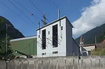 La station aval du téléphérique à Göschenen