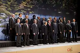« Photo de famille » des participants au G8.