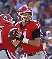 Le quarterback, Jake Fromm en 2018.