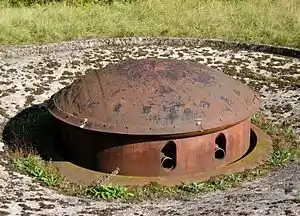 Tourelle de 135 mm, bloc 11 de l'ouvrage de Métrich