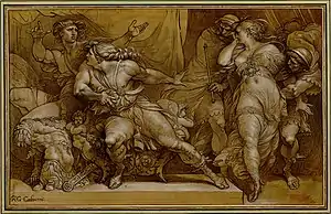 G. Cades, Achille et Briséis, dessin, Musée Fabre, Montpellier.