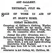 Publicité parue dans un journal néo-zélandais mentionnant un Bigophone Band en 1899 : « the Bigophone Band, a new and highly-diverting importation from England. »