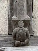 Maison à pans de bois sculpté, détail.