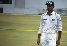 Photographie représentant Sourav Ganguly, capitaine de l'Inde de 2000 à 2005, prise en 2008.