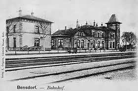 Ancienne gare de Bénestroff, carte ancienne.