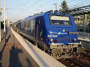 BB 27356 avec rame VB 2N en gare d'Ermont - Eaubonne.