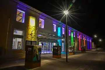 Vue nocturne, lors de l'opération Octobre rose (2019).