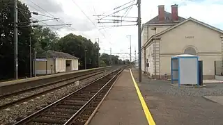 Les voies en direction de Nantes.