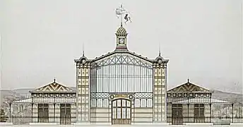 L'embarcadère du Champ-de-Mars remonté plus tard en gare électrique de Bois-Colombes.