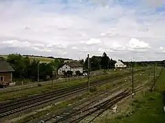 Vue sur les voies de la gare, direction Strasbourg.