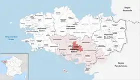 Localisation de Centre Morbihan Communauté