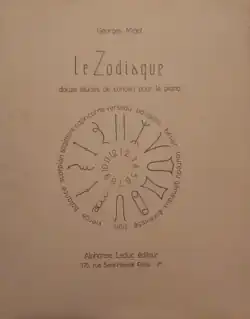 Couverture d'une partition pour piano