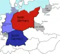 Le plan Morgenthau : La Niederlande La Hochlande La zone internationale Territoires perdus par l'Allemagne : la (Sarre rattachée à la France, la Haute-Silésie rattachée à la Pologne, et la Prusse-Orientale partagée entre celle-ci et l'URSS)