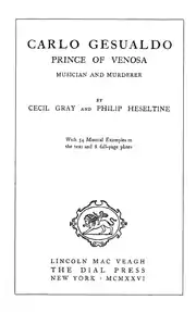 Page de titre de livre en anglais