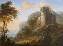 Gillis Neyts, Paysage avec ruines de château (école hollandaise du XVIIe siècle)