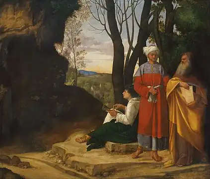 Giorgione, Les Trois Philosophes, vers 1508-1509, musée d'Histoire de l'art de Vienne