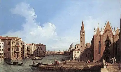 Le Grand Canal regardant à l’estde la Carità vers le bassin, 1727-1728Royal Collection