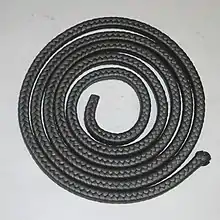 Image d'une tresse avant montage dans un presse-étoupe