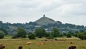 Le clocher sis au sommet du tor de Glastonbury.