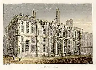 Goldsmiths Hall (ca. 1814).