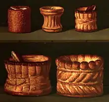 Cinq croustades de 10 et 18 cm de diamètre.