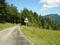 Un panneau qui annonce un secteur très difficile avec des passages à 19 % sur 1,5 km.