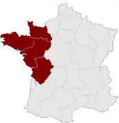 Le Grand Ouest français selon le chercheur Jean-Pierre Peyon.