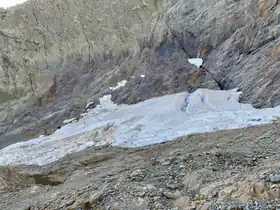 Vue du Grand Glacier en août 2023.