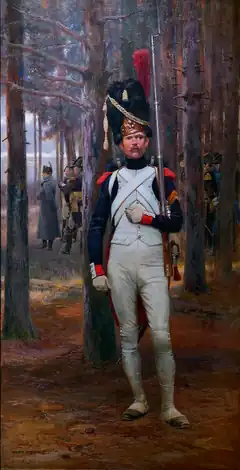 Grenadier de la Garde impériale (Premier Empire) en 1812 par Édouard Detaille.