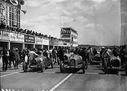 Photo de la grille de départ du Grand Prix de France 1932.