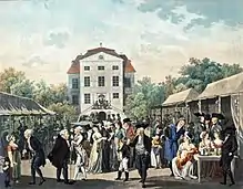 Au jardin Großbosischen de Leipzig, v. 1825, Musée de la ville de Leipzig (de).