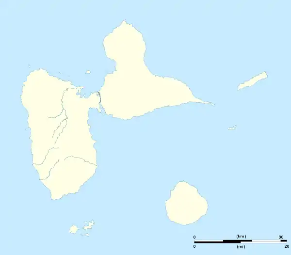 Localisation de la France en Guadeloupe