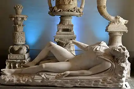 Statue d'Endymion (vers 140), musée des antiquités Gustave-III, palais royal de Stockholm.