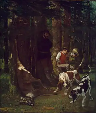 La Curée, chasse au chevreuil dans les forêts du Grand Jura (1857), musée des Beaux-Arts de Boston.