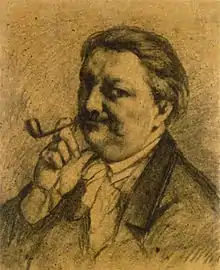 Autoportrait (dessin, 1871), musée du Louvre.
