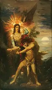 Jacob et l'ange (1878), huile sur toile, Cambridge, Fogg Art Museum.