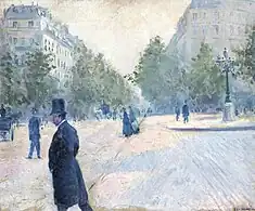 La Place Saint-Augustin, temps brumeux, Gustave Caillebotte, 1878Collection privée, vente 2012.