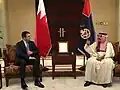 Majdoub avec son homologue bahreïnien Rashid bin Abdullah Al Khalifa.