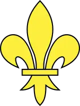 Meuble fleur de lys en héraldique.