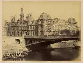 L'hôtel de ville de Paris avant l'incendie (en 1870 ou avant le 23 mai 1871).