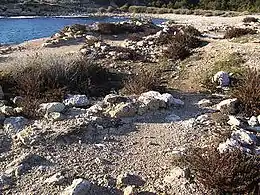 Vestiges d'habitations sur la partie sud du site de l'Arquet.