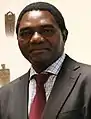 Hakainde Hichilema, économiste et homme politique zambien, leader du parti d'opposition, le UPND.
