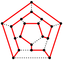 Un cycle hamiltonien dans le graphe dodécaédrique