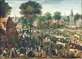 Hans Bol, Kermesse flamande, h/p, seconde moitié du XVIe siècle.