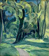 Harald Giersing : Skovinteriør. Sorø (c. 1915)