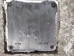 Puits no 21, 1910 - 1977.