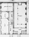 La synagogue Zur Blauen Lilie; plan d'architecte de 1847; le rez-de-chaussée
